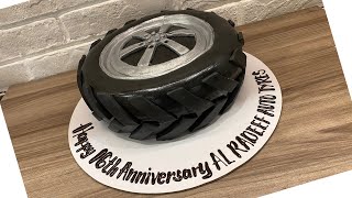 3D WHEEL CAKE /HOW TO MAKE TIRE CAKE /EASY TUTORIAL STEP BY STEP BY CHEF BETHS KITCHEN screenshot 1