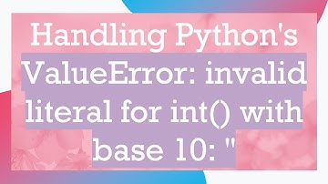 Handling Python