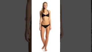 Roxy Swimwear Strappy Love Reversible Athletic Triangle Bikini Top | SwimOutlet.com