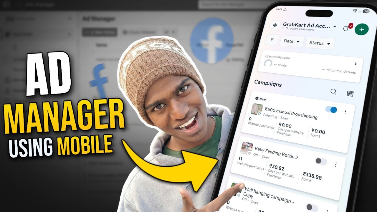 How to Create Facebook Ad Manager Using Mobile | Step-by-Step - YouTube