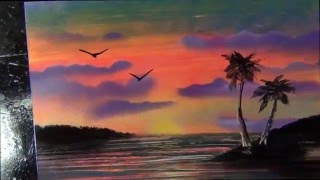 Amazing Sunset Spray Painted