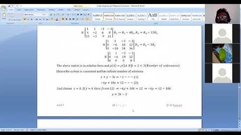 Linear Algebra And Regression Analysis |  Solutions System Of Linear Equations by Dr.  M.  Rajaiah