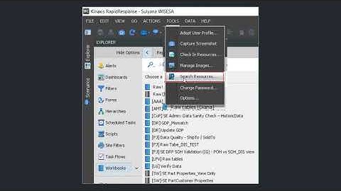 Where used table in Kinaxis