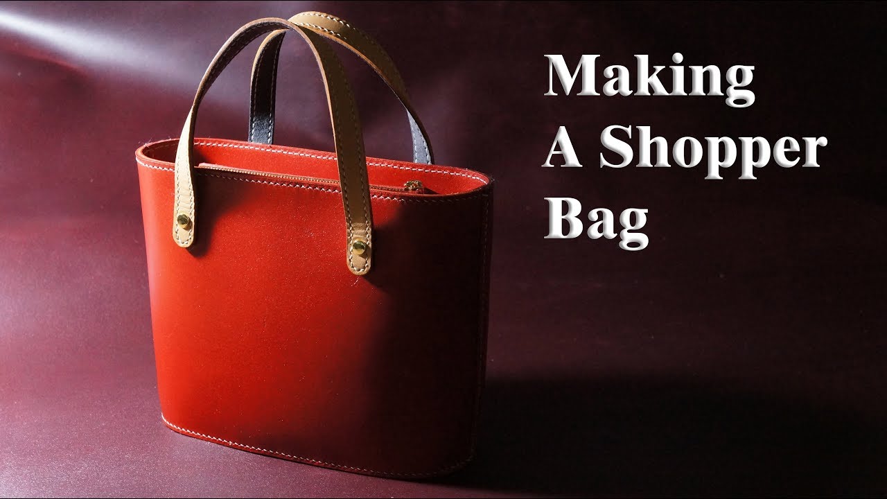 11 [Leather Craft] Making mini shopperbag / [가죽공예] 미니 쇼퍼백 만들기 / Freepattern 패턴공유