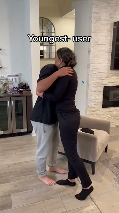 Hugging my kids to see their reaction