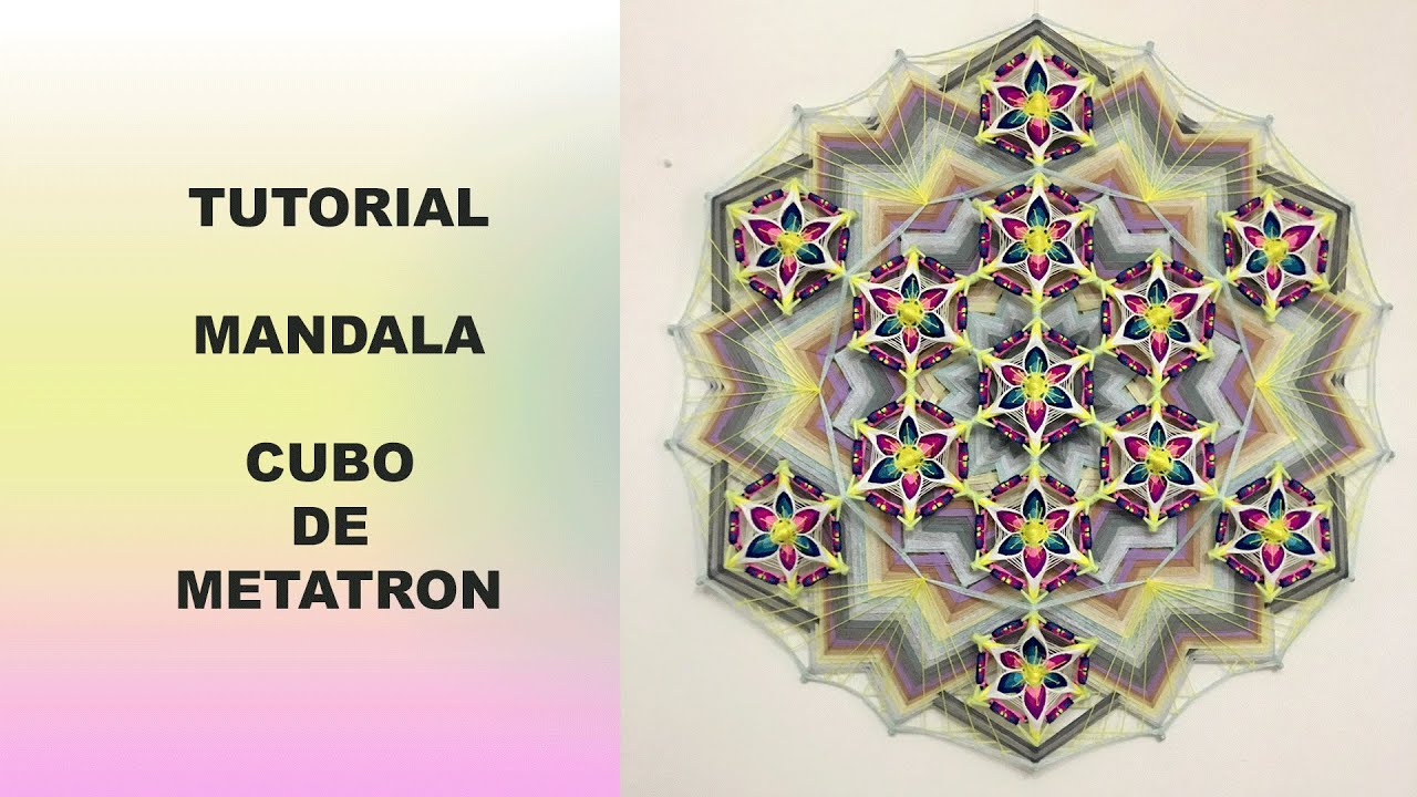 CUBO DE METATRON MANDALA #englishsubtitles #mandalaartists #sacredgeometryart #cubodemetatron