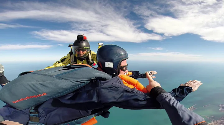 Darren Atkins on his first #parachute jump.