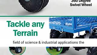 Landworks Utility Cart Hand Truck Power Wagon Super Duty Electric 48V DC 500W AGM Battery Max 500Lbs