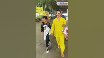 Kajol spotted with her son Yug Devgan #shorts #kajol #kajoldevgan #yugdevgan