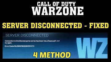 Fix Call Of Duty Warzone Server Disconnected || Connected To The Blizzard Game Server Has Been Lost