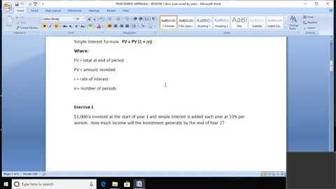 INVESTMENT APPRAISAL TECHNIQUES FULL VIDEO