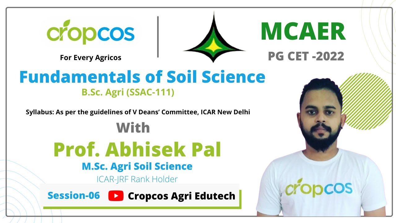 L 6 Fundamentals Of Soil Science SSAC 111 BSc Agri MCAER ICAR 