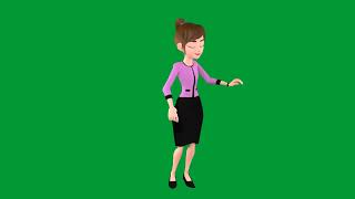 Girl Character | Greenscreen Pushing Girl in 3 Colours | Greenscreen Copy Right Free