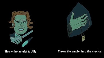 Throw the amulet to Ally or Throw the amulet Into the crevice? | Parallel Experiment