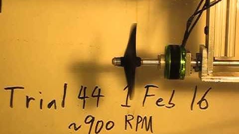 Propeller Efficiency Test - 900 RPM