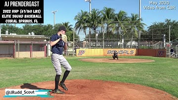 AJ PRENDERGAST (2022 RHP) // *BULLPEN VIDEO* // ELITE SQUAD BASEBALL // CORAL SPRINGS, FLORIDA