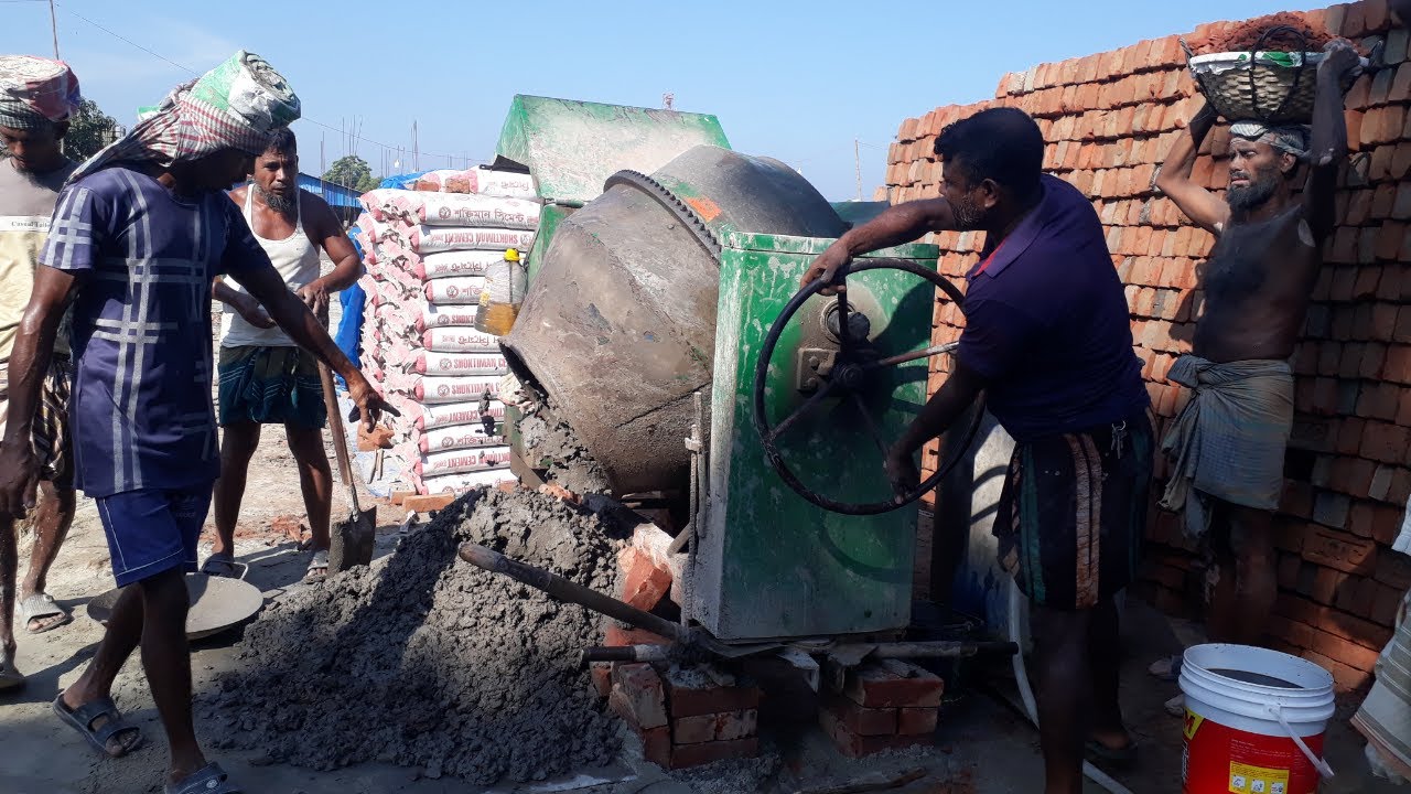 Cement and concert mixer machine Bengali technology use. this Bangladesh very popular machine.