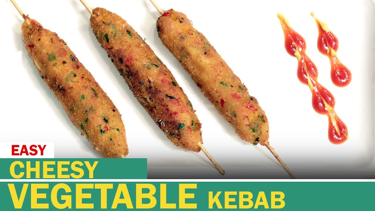 Cheesy Vegetable Kebab Easy Veg Kebab चीज़ कबाब How to Make
