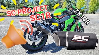 SC Project SC1R - 2023 ZX10R Unboxing & Sound Comparison