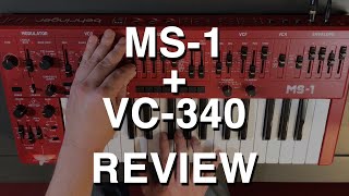 Review: Behringer MS-1 Synthesizer + VC-340 Vocoder w/ Roland SH-101 Comparison MS-101 MS101 VP330