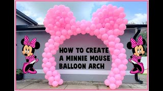 How To Make A Minnie Mouse Balloon Arch Como Hacer Un Arco De Globos De Minnie Mouse