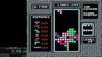 Tetris (NES) - 100 Lines, Level 0 Start - 5:57 (PB)