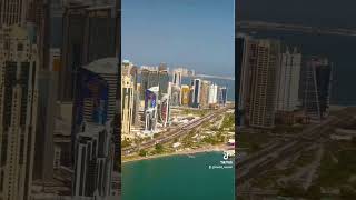امير قطر يلقي كلمة هامة للعالم وفي الصورة ابراج الدفنة بمنطقة الكورنيش