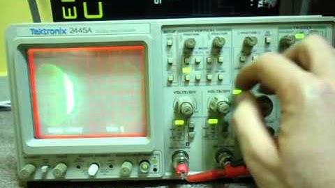 Beats on Tektronix 2445A oscilloscope