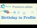 Birthday in Profile: add-on for WP-Recall WordPress plugin