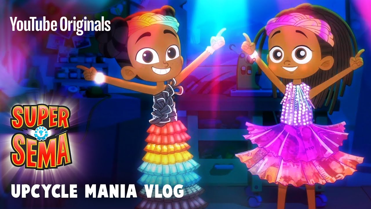 How to make a dress with a recycled materials | Upcycle Clothes With Super Sema | Sema Vlogs