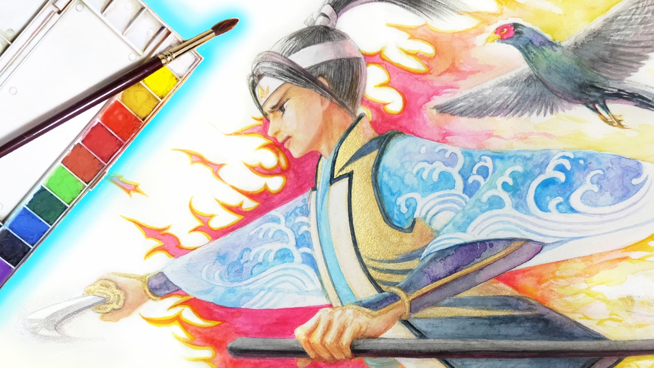 イラスト・絵画「ももたろう」を描きました。 - エイミーのアトリエ
