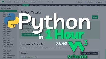 W3Schools Python Tutorial in 1 Hour | Learn Python Using W3Schools