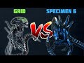 Grid vs specimen 6 fight  who wins xenomorph alien