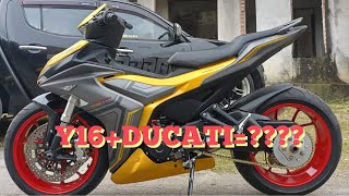 yamaha y16 kuning setup tayar besar set ducati.sedikit ilmu dikongsi