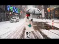 【4K HDR】Major Snow Storm🗽NYC Walking Midtown Manhattan Jan 28, 2021🇺🇸