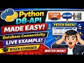 Python DB-API | Database Connectivity in Python with LIVE Example (BTech)#python #webapplications