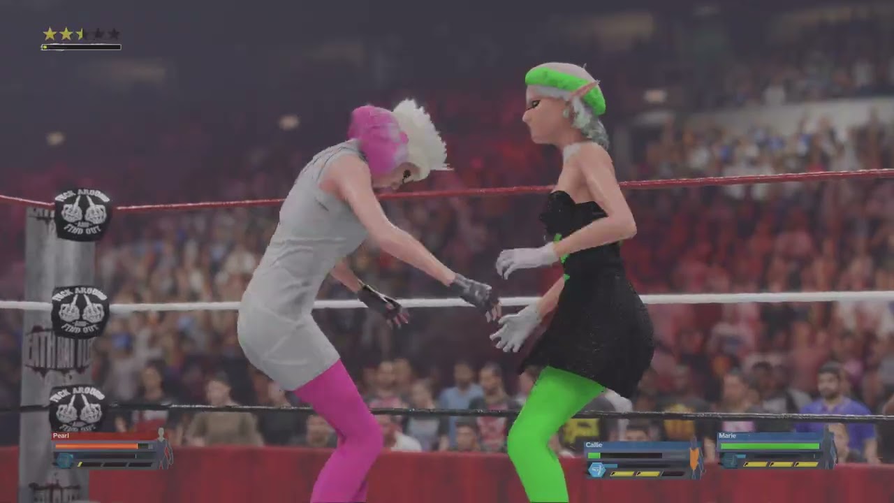 WWE 2K24: Pearl Vs Callie And Match (VGCW Low blow match)