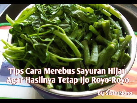 agar sayur yang kita rebus warnanya bisa cantik...hijau segar...itu mudah banget...simak langsung vi. 