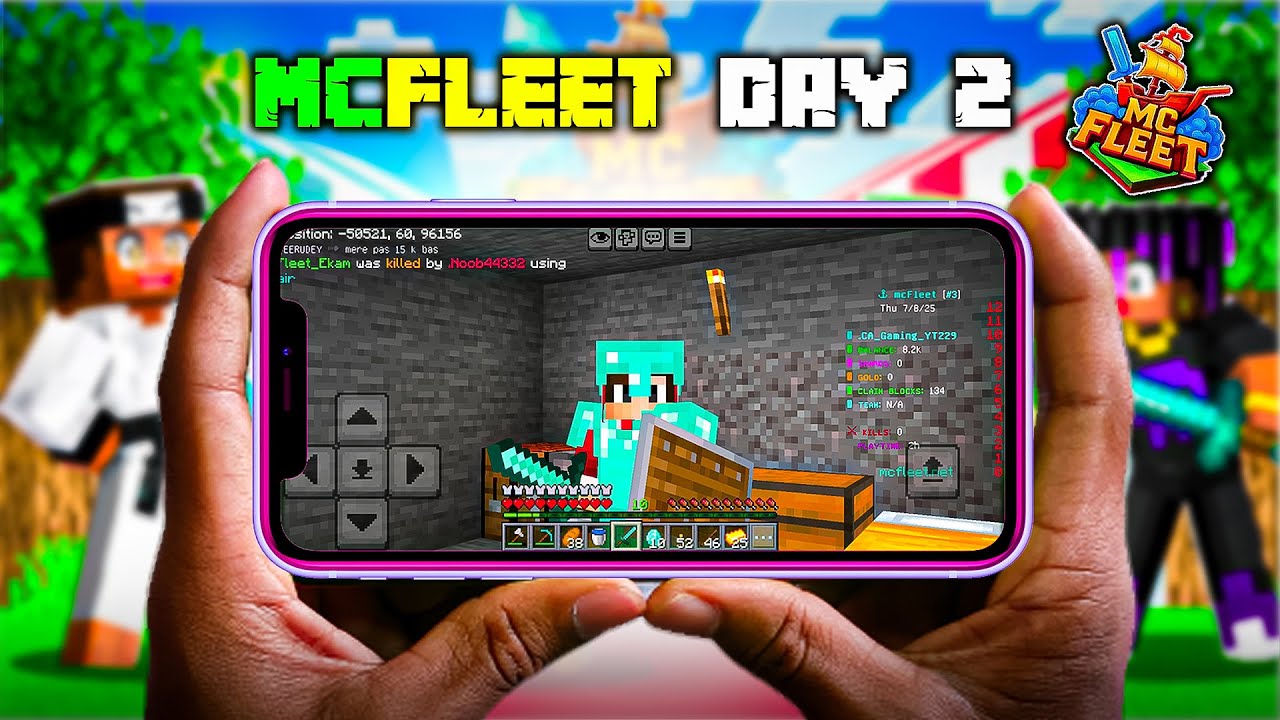 Playing MCFleet server on Mobile I MCfleet Survival Series Ep 2  