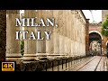[4k] Walking from VIA TORINO (shopping street) to COLONNE DI SAN LORENZO, Milan, Italy