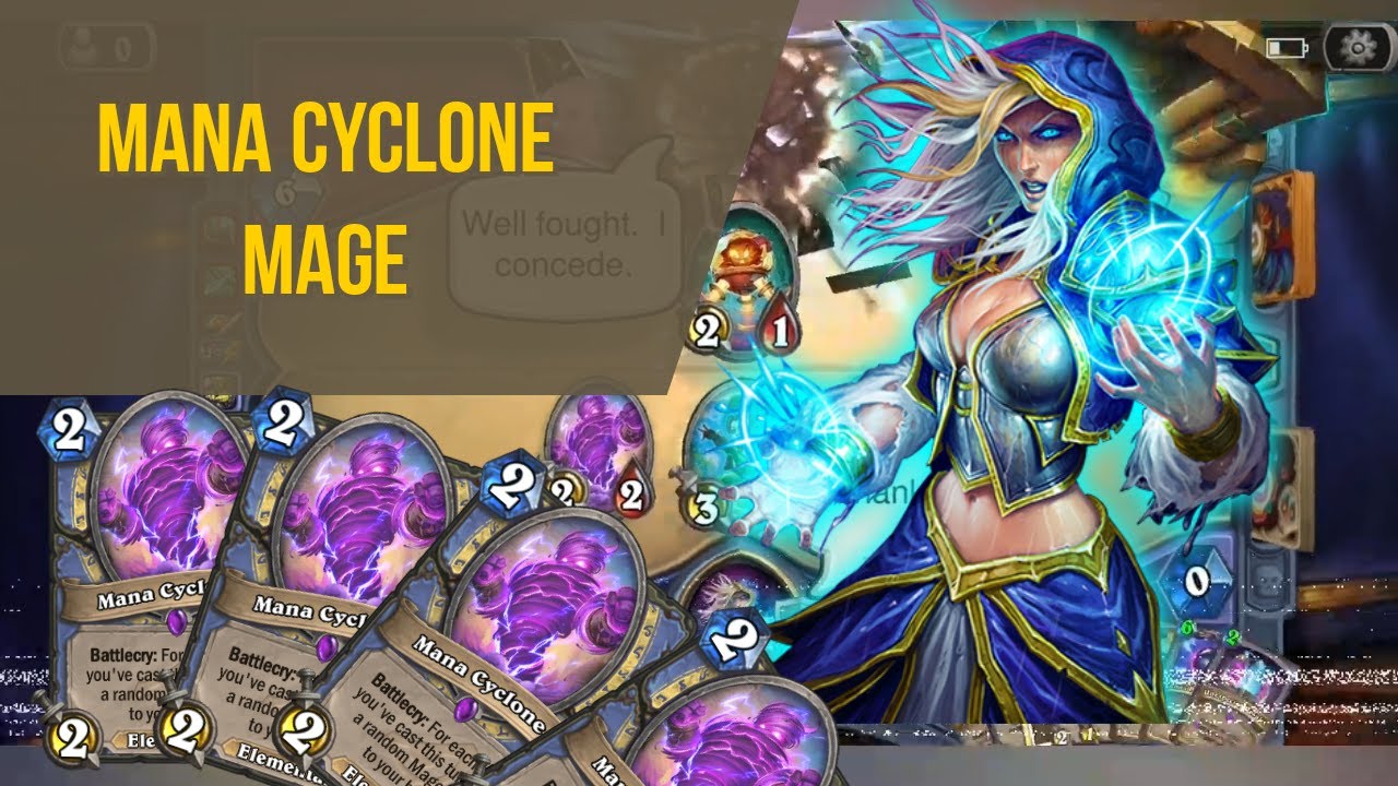 MANA CYCLONE MAGE GAMEPLAY I MAGE VS HUNTER I HEARTHSTONE MOBILE I EP.8