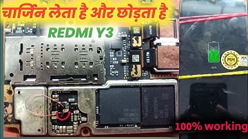 Redmi Y3 charging problem solution Redmi Y3 charging jumper || takes and stops charging