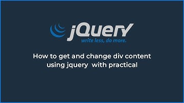How to get and change div content using jquery with practical | Jquery tutorials for beginners