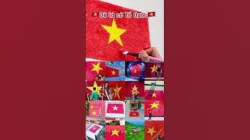 Hình ảnh cờ đỏ sao vàng rực rỡ với trend vẽ lá cờ Tổ Quốc đang được lan toả một cách đầy tự hào🇻🇳