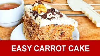 This easy carrot cake recipe is packed with the flavor of walnuts,
chocolate chips., and course, prepared freshly grated carrots brown
sugar. thi...