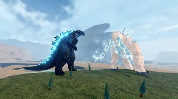 Godzilla 2019 vs Frozen Behemoth - Roblox Kaiju Universe