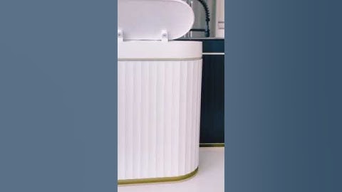Black Bathroom Trash Can with Lid - #smartcan #amazonhome