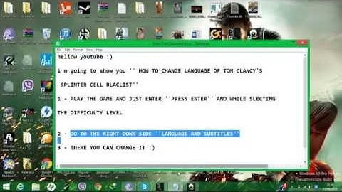 How To Change Language In TOM CLANCY