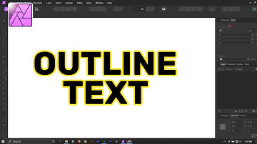 how to outline text in affinity photo