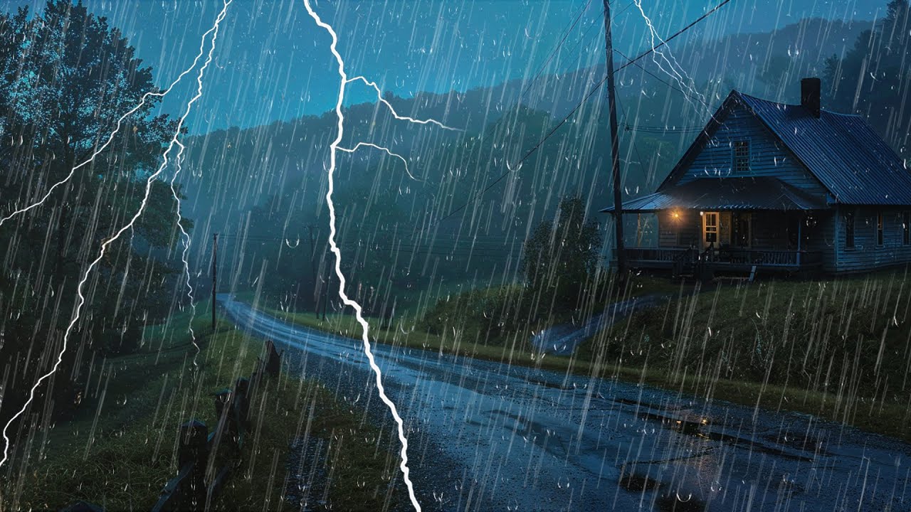 Duerme Rápido Sin Estrés – Sonidos de Lluvia con Truenos Toda la Noche ...